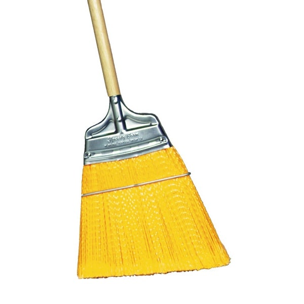 Angled Stiff Speedy Corn Polypropylene with Wood Handle, PK12